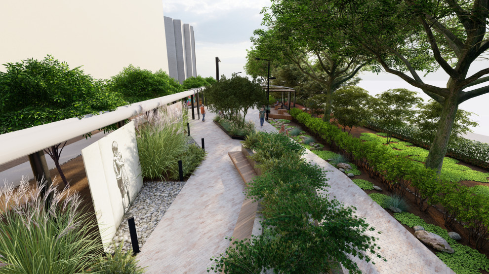 Обложка проекта: Общественная зона. Бульвар.