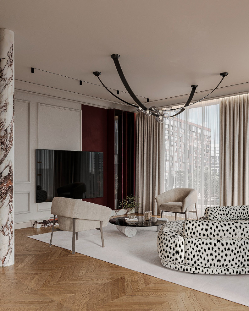 Гостиная с радиусными элементами