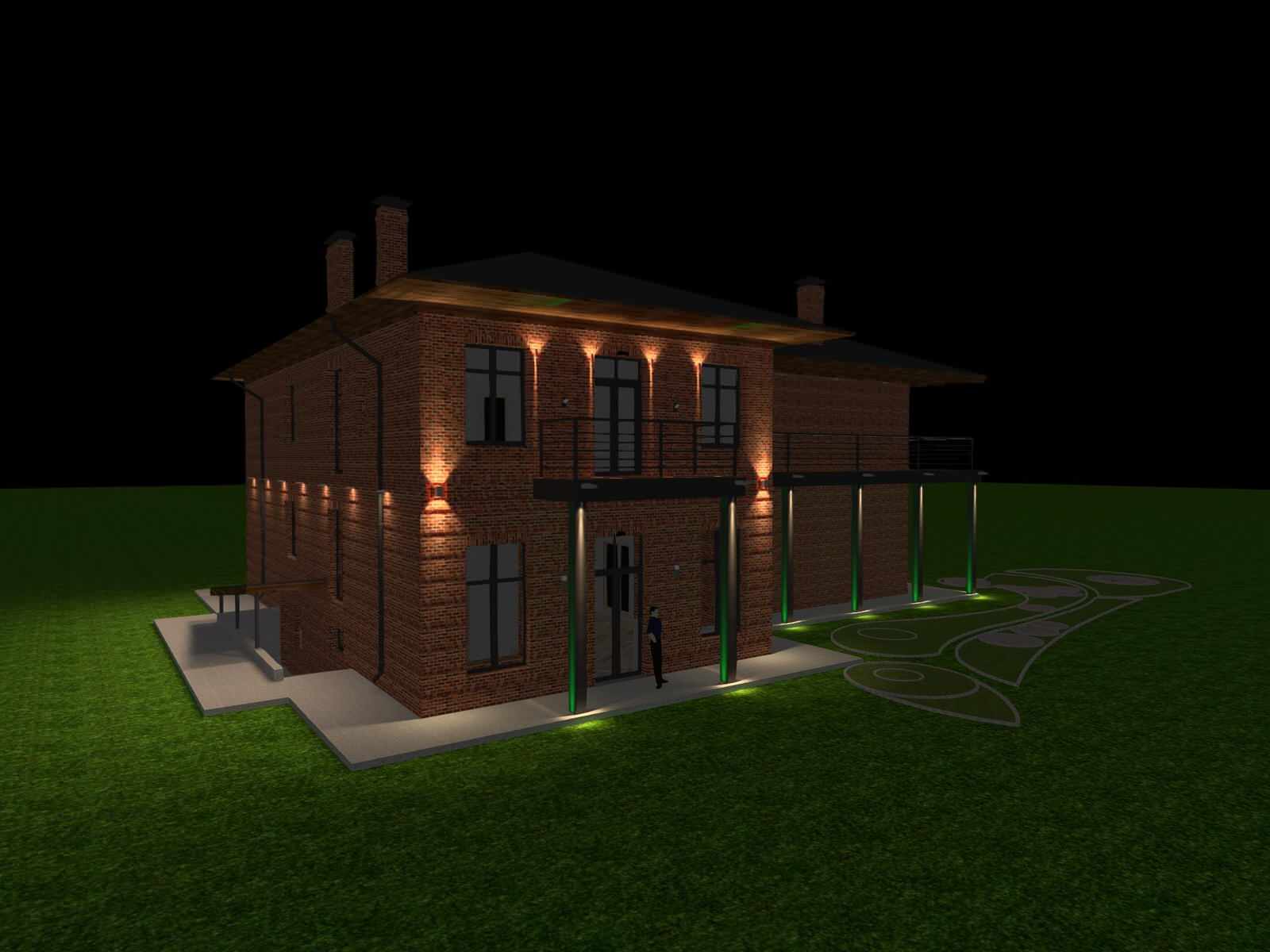 Освещение загородного дома