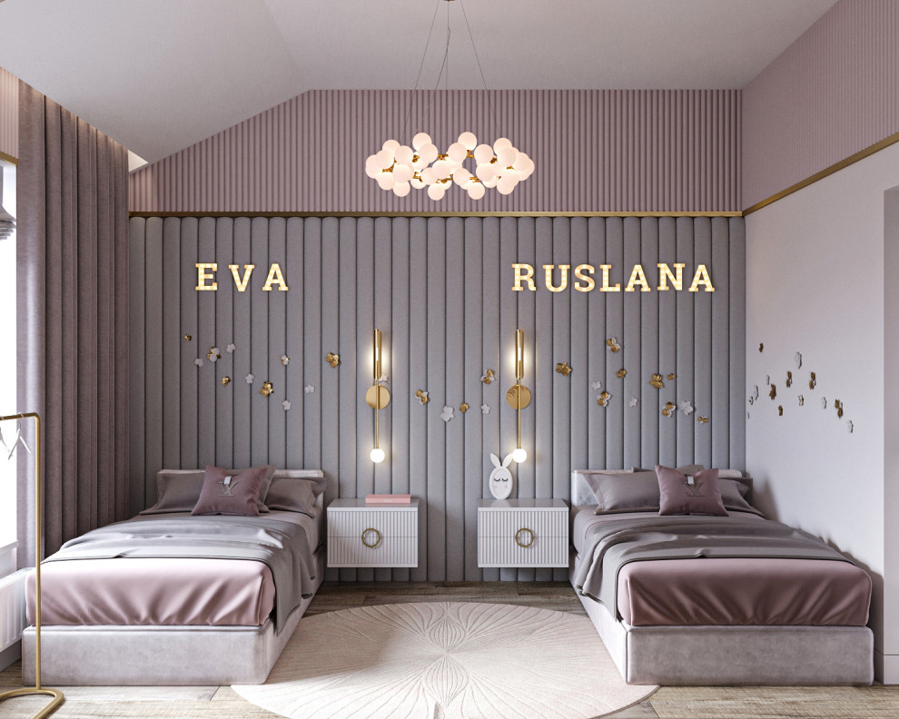 Современные оттенки серого и уютного дерева)