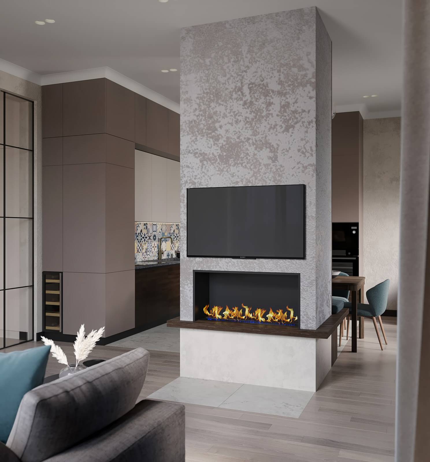 ЖК Серебряный Парк. Кухня-гостиная