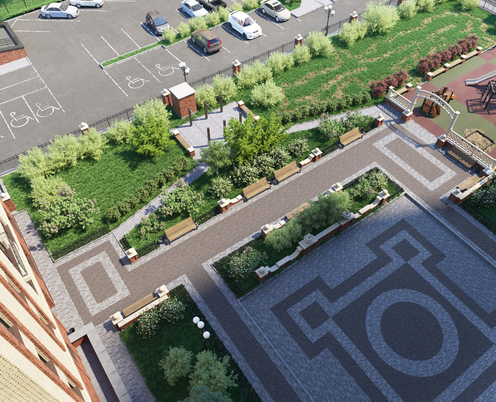 Благоустройство, ЖК "БУЛГАКОВ", СК "СТРИЖИ",Новосибирск