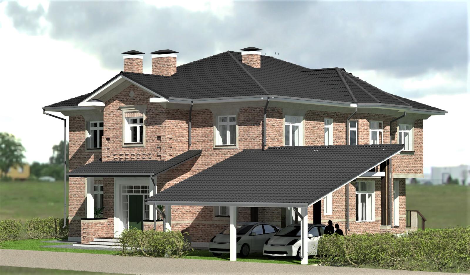 Кирпичный особняк