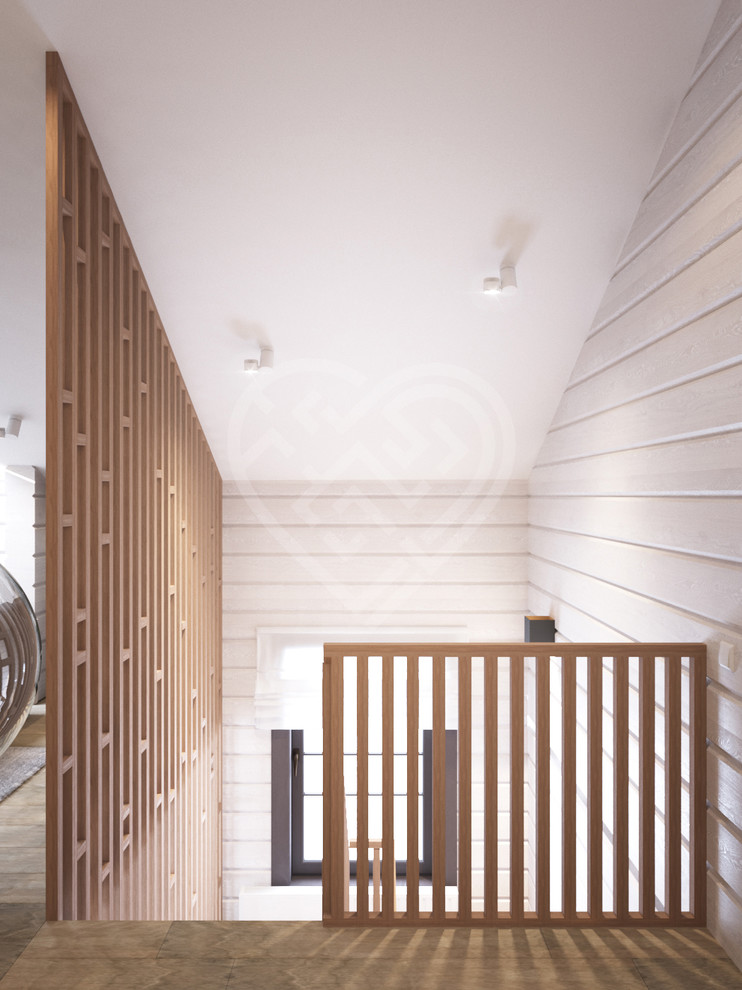 Дизайн интерьера дома из клеёного бруса в Подмосковье