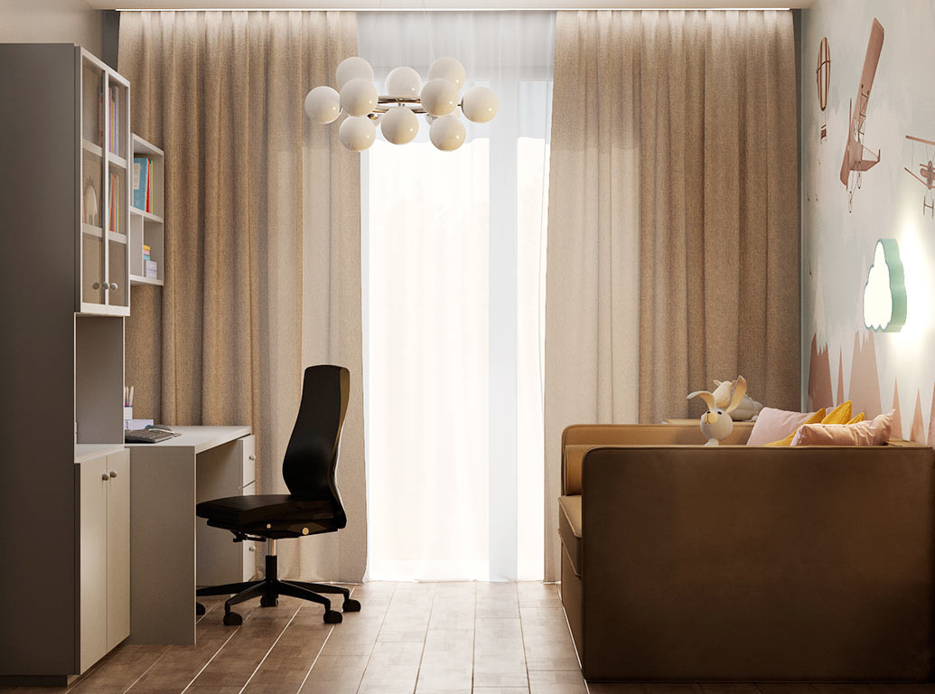 Дизайн-проект квартиры для молодой семьи ЖК "Цветной Бульвар"