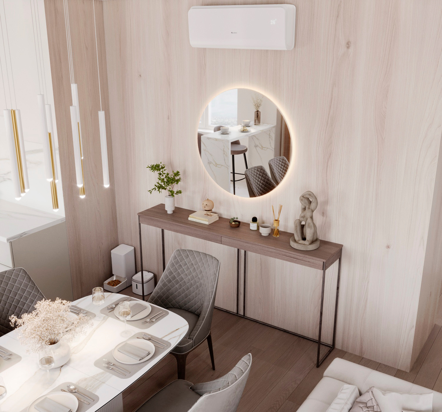 Кухня-гостиная, "неоклассическая современность" :)