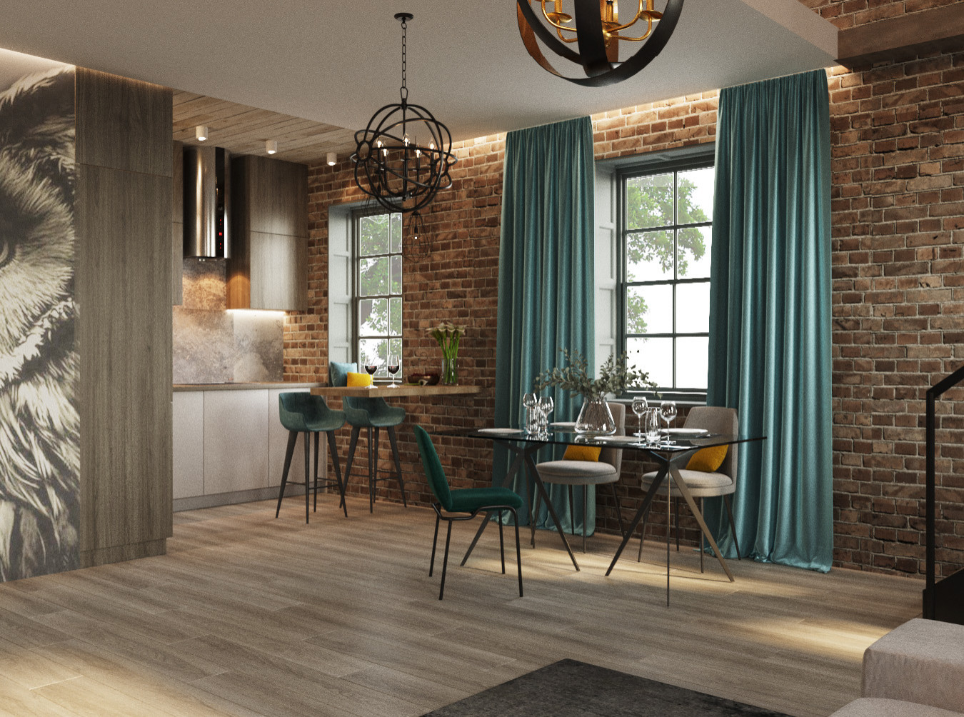 Дизайн интерьера дома на Дибуновской