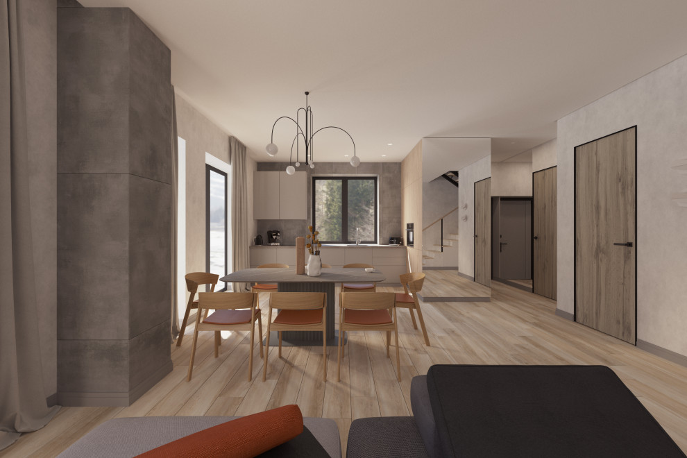 Загородный дом с ярким интерьером