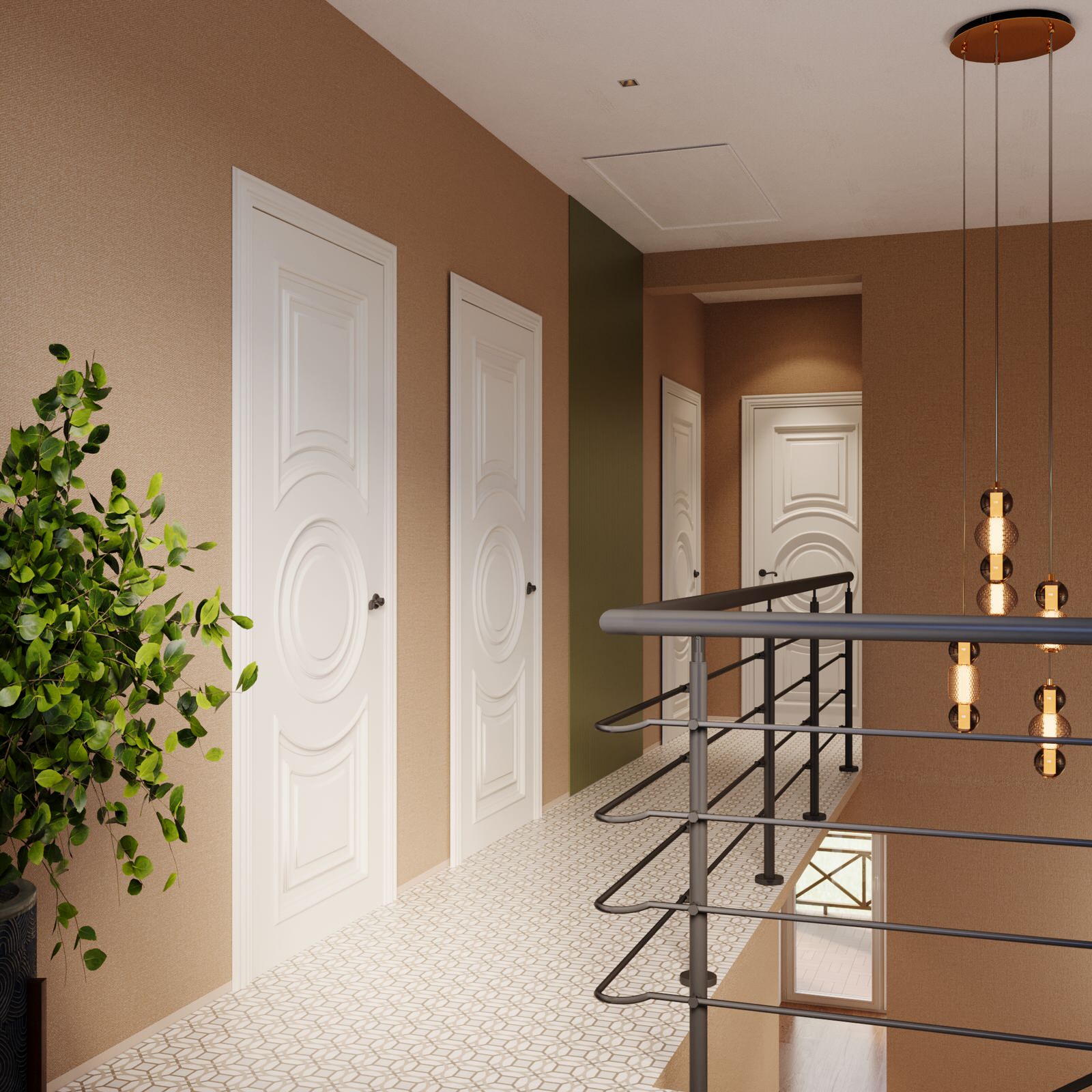 Дизайн 2х этажного дома в стиле эклектика