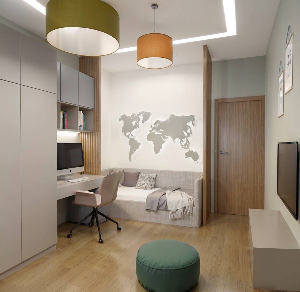 Детская для 2-х детей в современном стиле