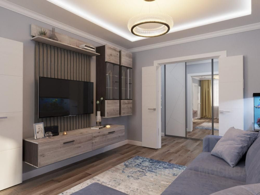 Дизайн-проект трехкомнатной квартиры площадью 87 кв.м в ЖК «Лучи»