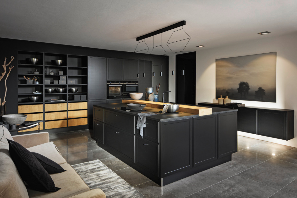 Torino Lack Schwarz - Legno Eiche Champagner
