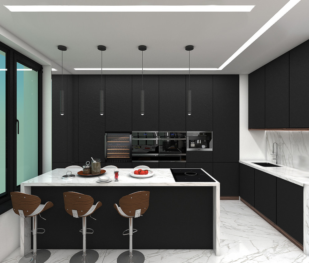 Обложка проекта: Кухня совмещенная с гостиной