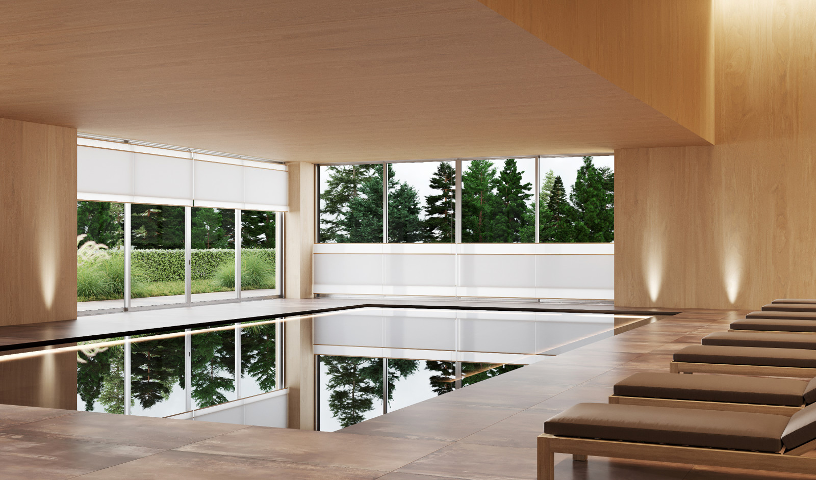 Бассейн в загородном доме