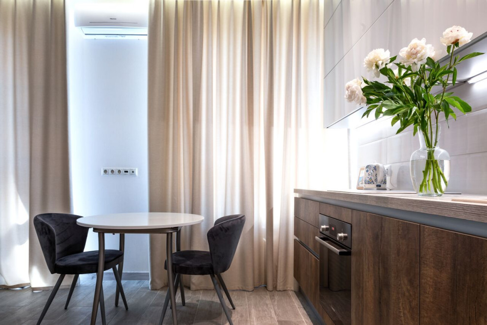 Обложка проекта: Шторы в гостиную /кухню в ЖК ПЕТР 1