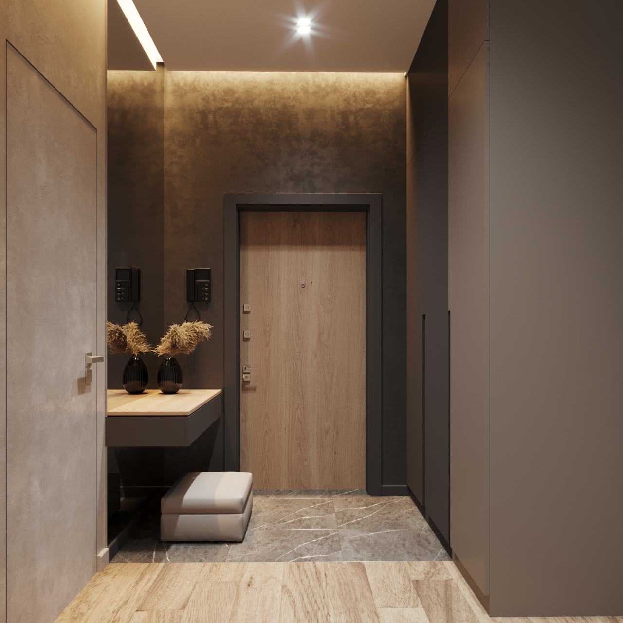 Квартира в современном стиле с кофейными оттенками