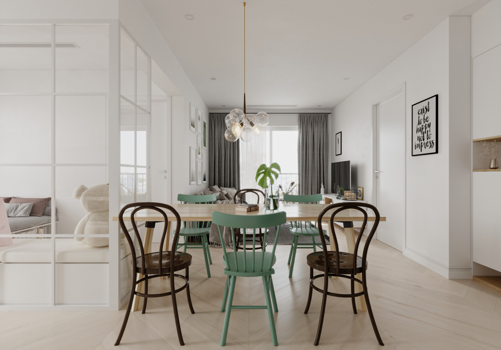 Трехкомнатная квартира в скандинавском стиле