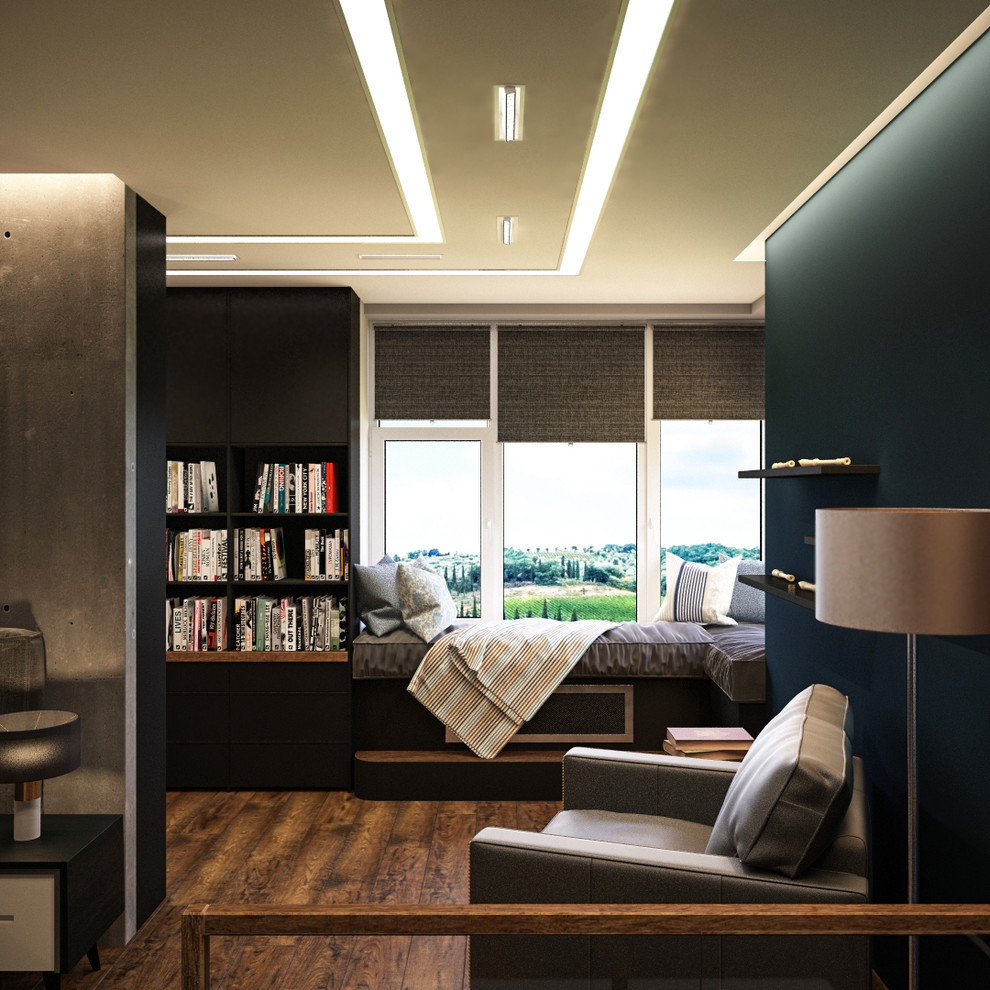 Проект двухэтажной квартиры в индустриальном стиле в ЖК АРТ, Москва.