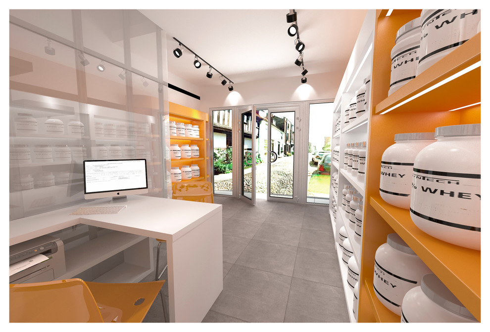 Дизайн-проект интерьера магазина спортивного питания "SynTech"