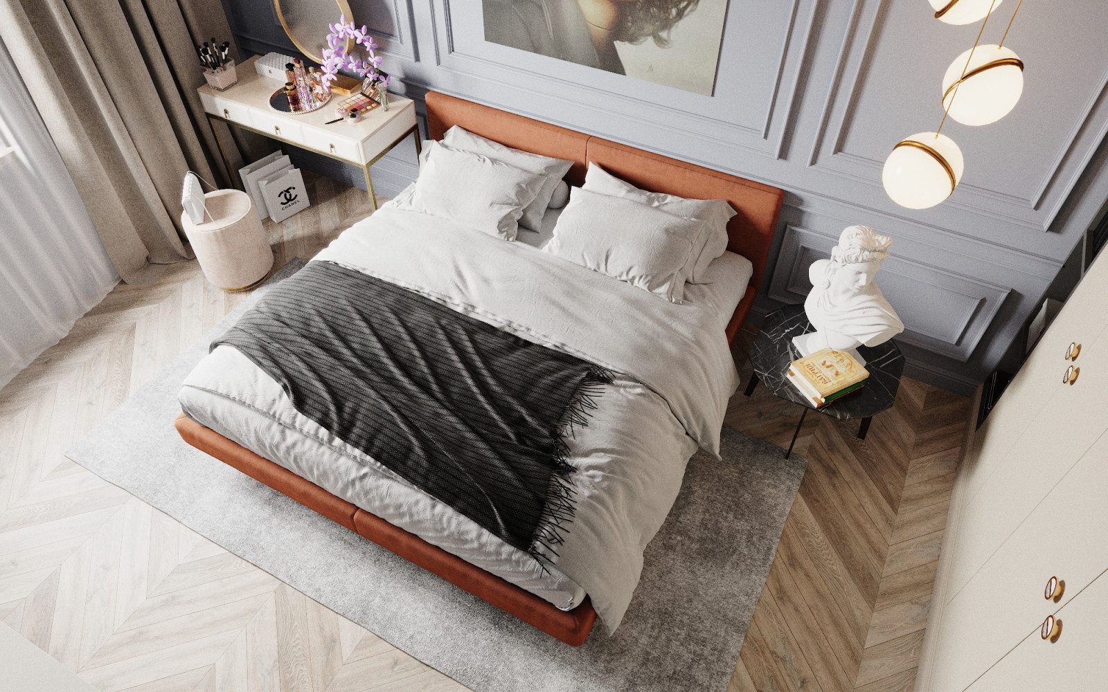 Интерьер апартаментов 200 кв.м