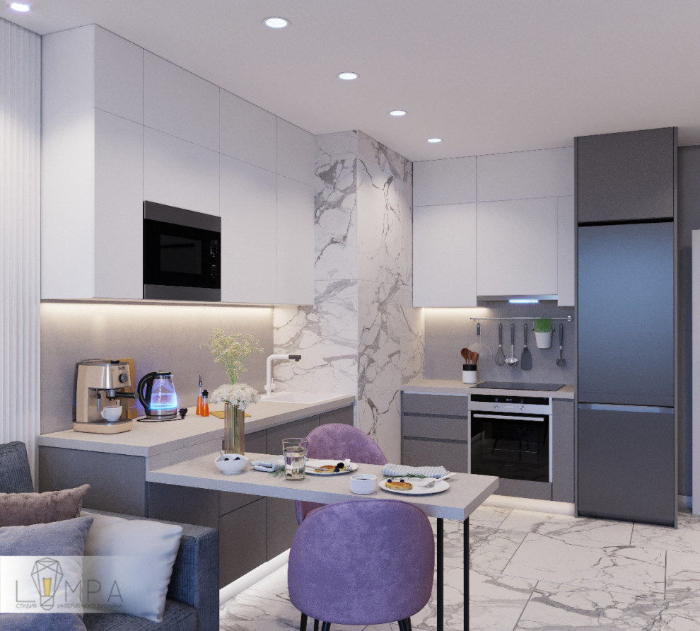 Кухня-гостиная ЖК Две Столицы