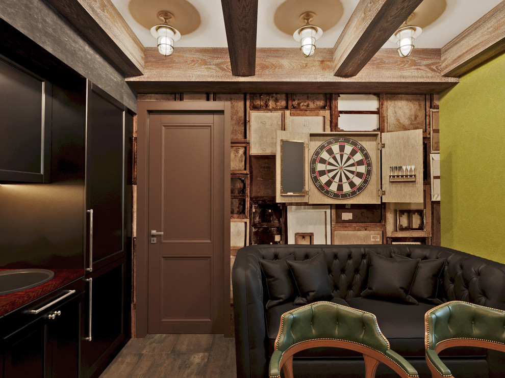 Квартира на Пулковском шоссе в стиле ирландского паба. 40 кв.м. Вариант 1.