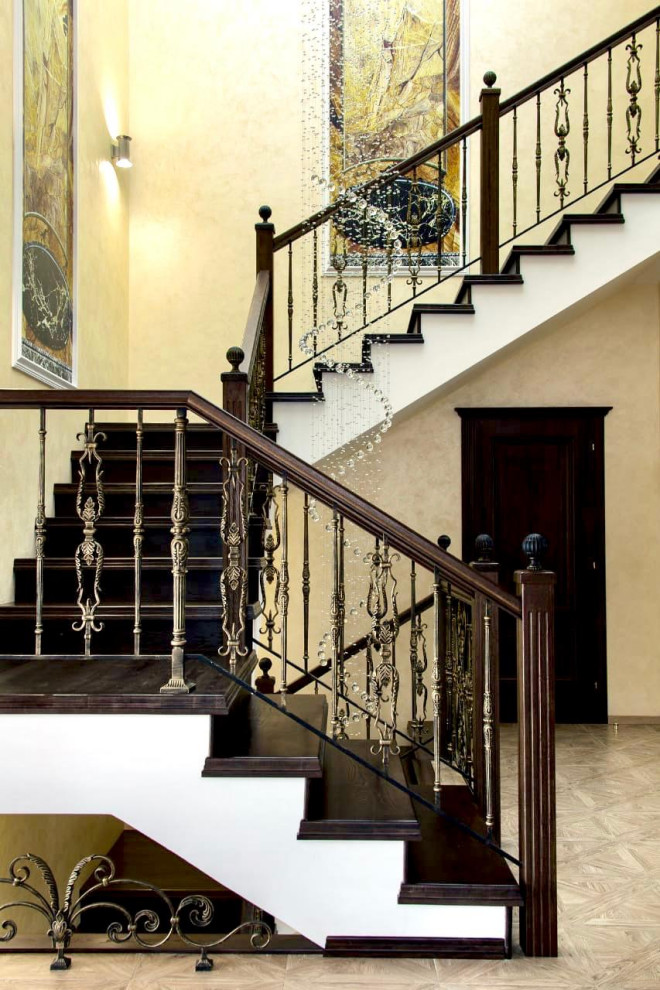 Обложка проекта: Лестничное ограждение из французской ковки и литого чугуна