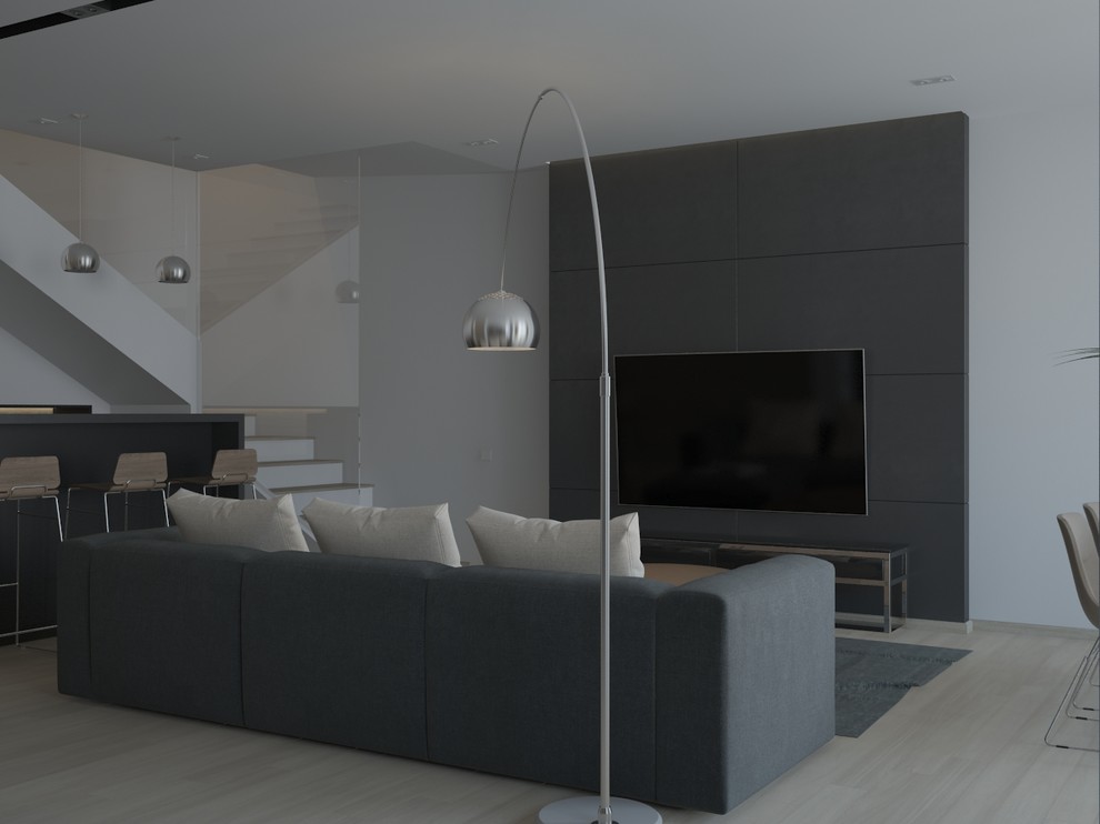 Гостиная - кухня в частном доме