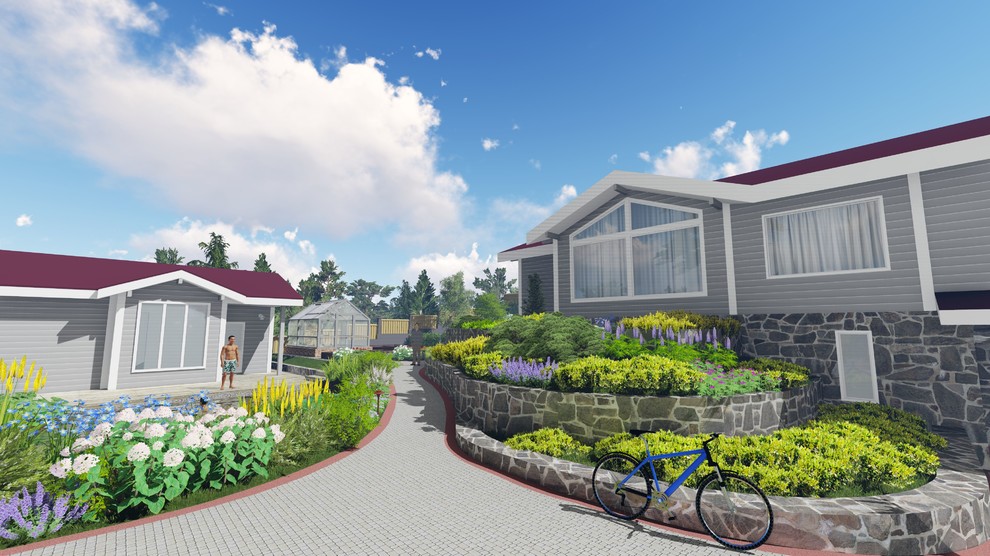 Сад со сложным рельефом