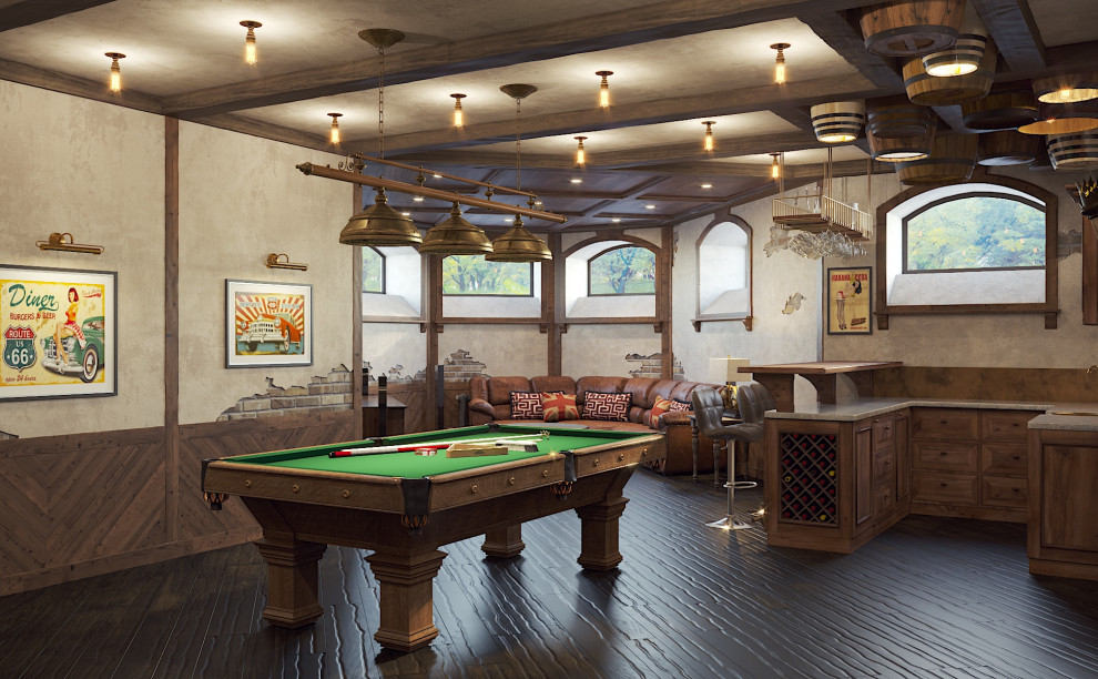 Бильярдная на цокольном этаже.