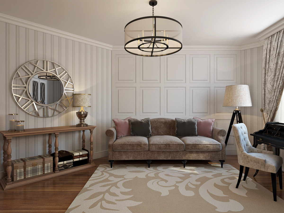 Квартира в легкой классике с романтичными декоративными деталями