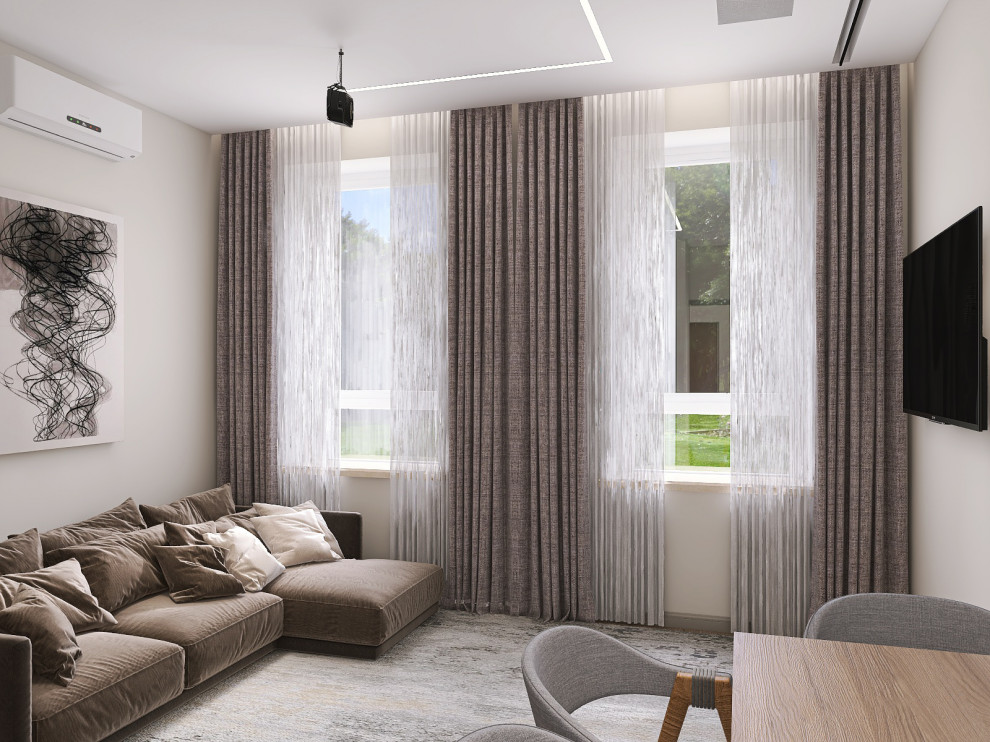 Обложка проекта: Трехкомнатная квартира в современном стиле ЖК Хвоя