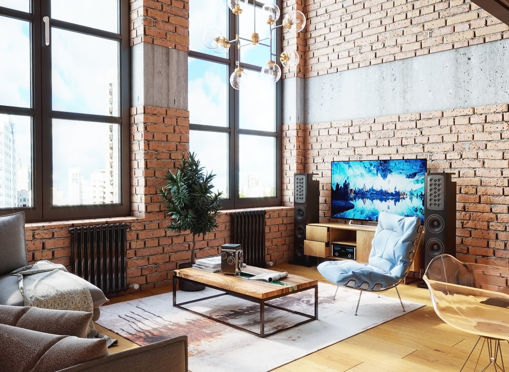 Visualization of an apartment in loft style