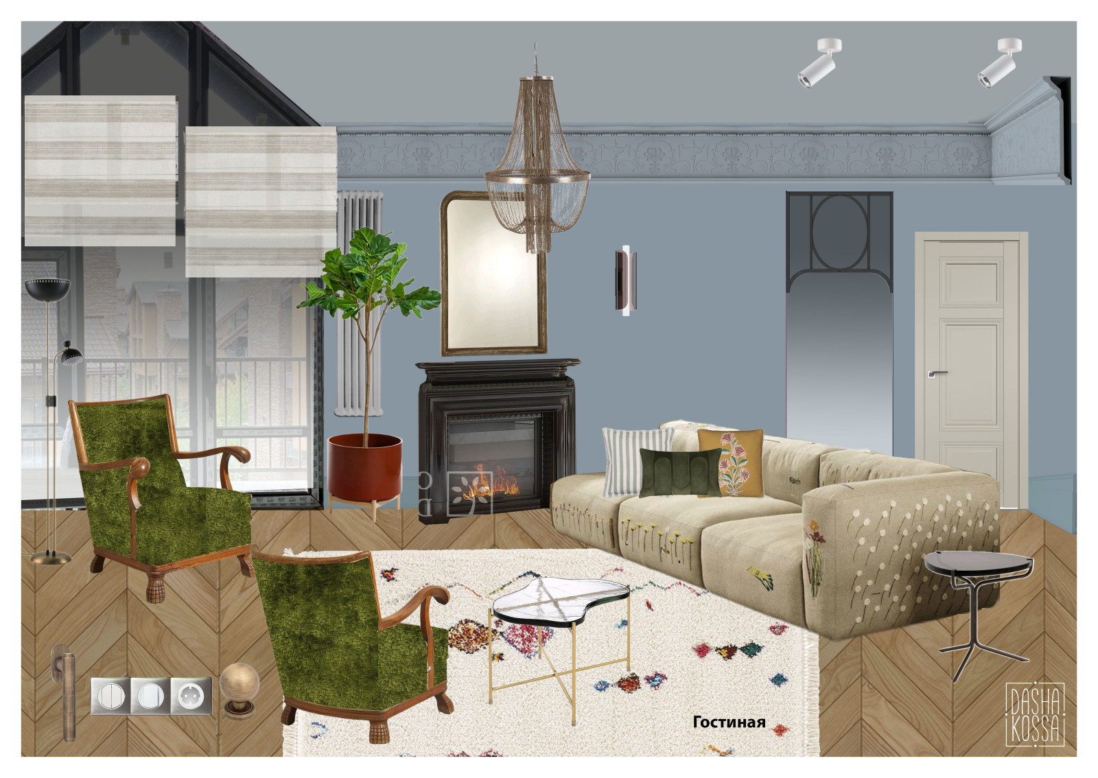 Fairy Embroidery. Двухуровневая квартира как союз изящных искусств!