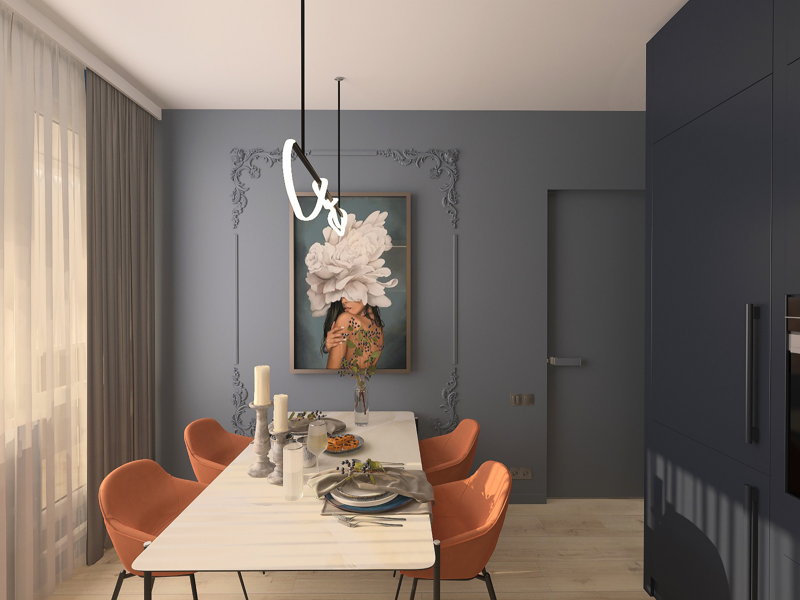 1к. Квартира "Голубика в соку"