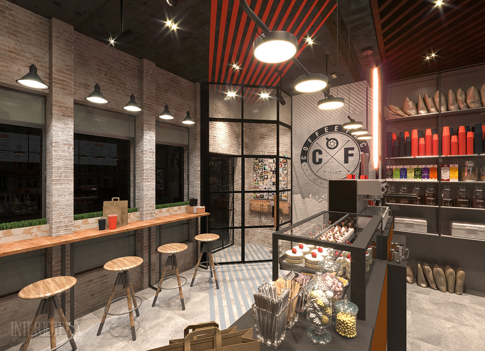 Дизайн интерьера кофейни «Coffee face» в Санкт-Петербурге