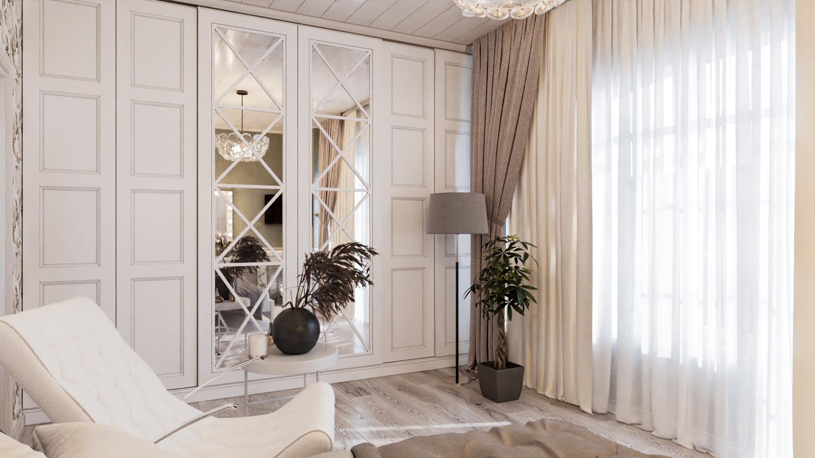 House_011_визуализация интерьера спальни дома в г. Ростов-на-Дону