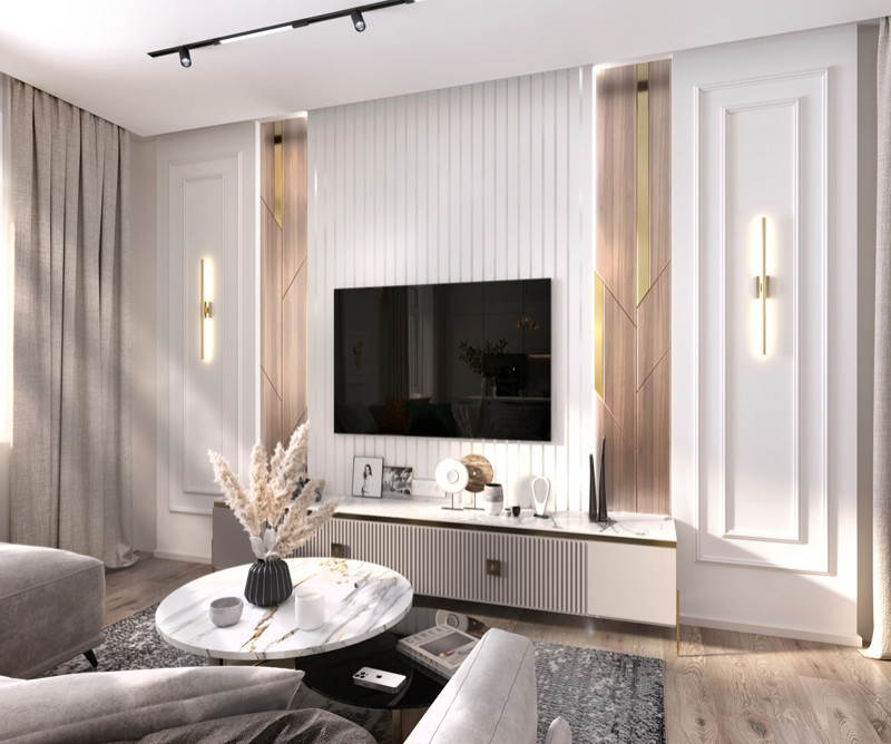 Дизайн-проект интерьеров квартиры площадью:94 м2