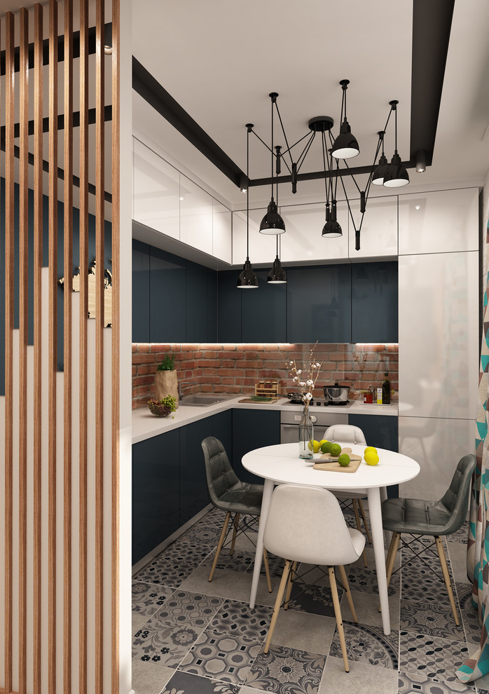 Дизайн в мкр. Хороший, Калуга (двушка, гостиная и кухня)