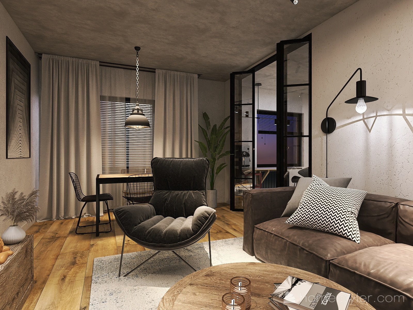 Трёхкомнатная квартира для холостяка