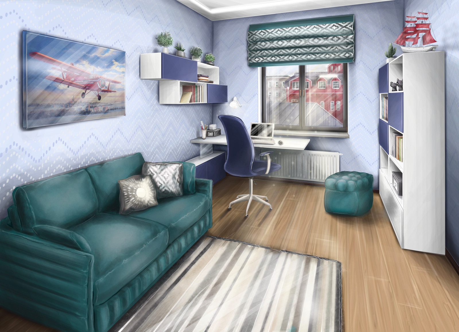 Обложка проекта: Та же детская через три года в новом цвете.