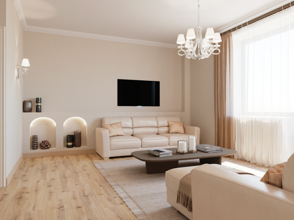 Однокомнатная квартира студия в классическом стиле для студентки