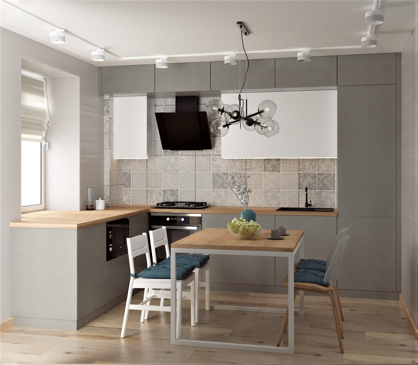 Эскизная визуализация квартиры 75 кв.м. в Ельце