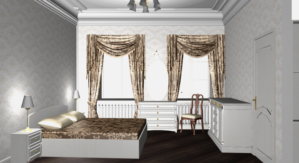 Английский колониальный. Дизайн-проект квартиры в историческом доме 1890 года на