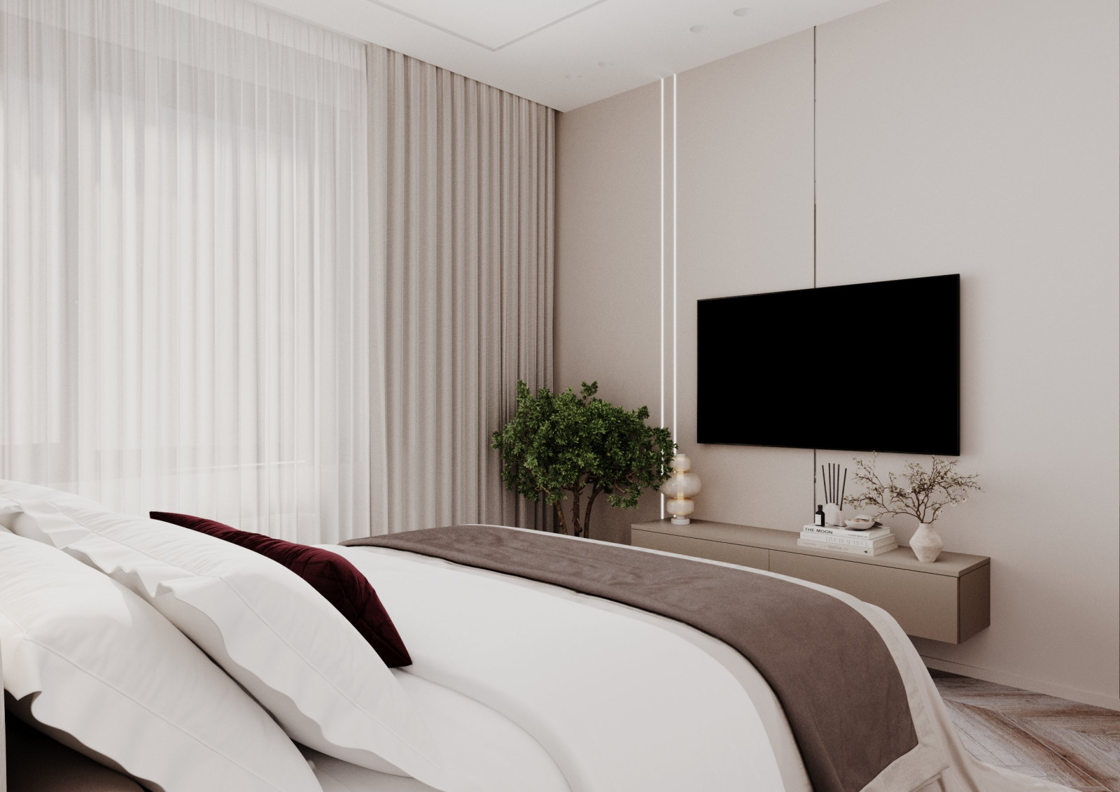 Дизайн интерьера трехкомнатной квартиры "ЖК Дежнев"