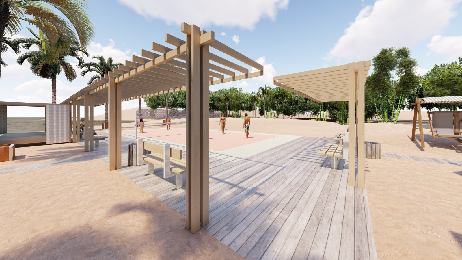 Благоустройство пляжа в Крыму