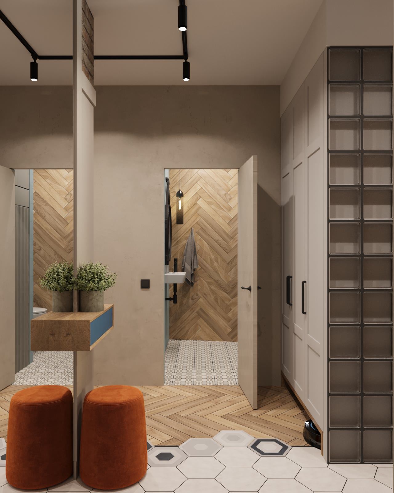 Проект квартиры для девушки 67 кв.м