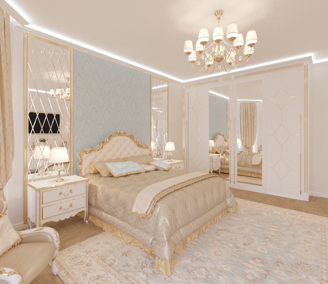 Спальня и прихожая в коттедже