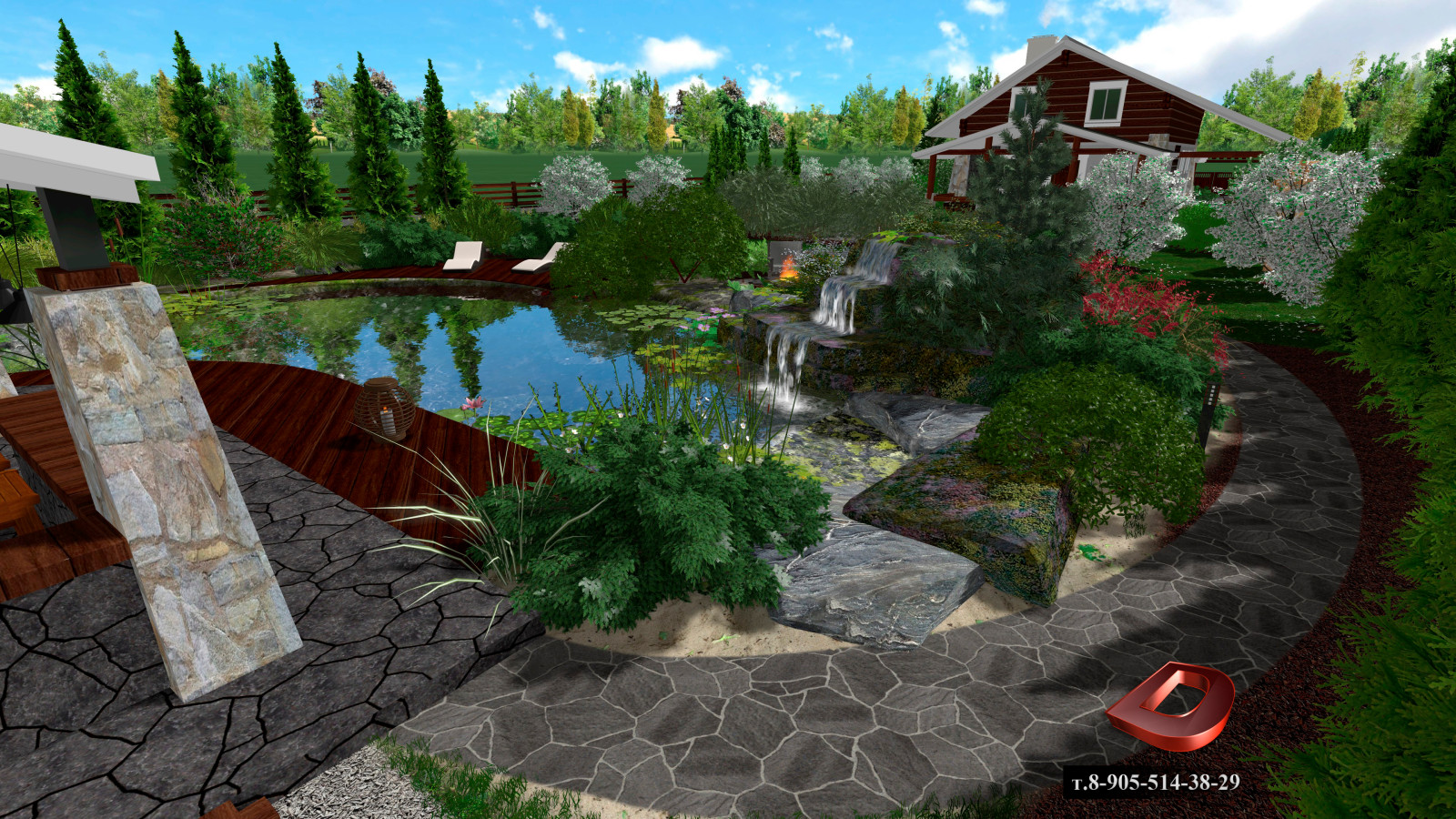 Проект ландшафтного дизайна участка 20 соток,