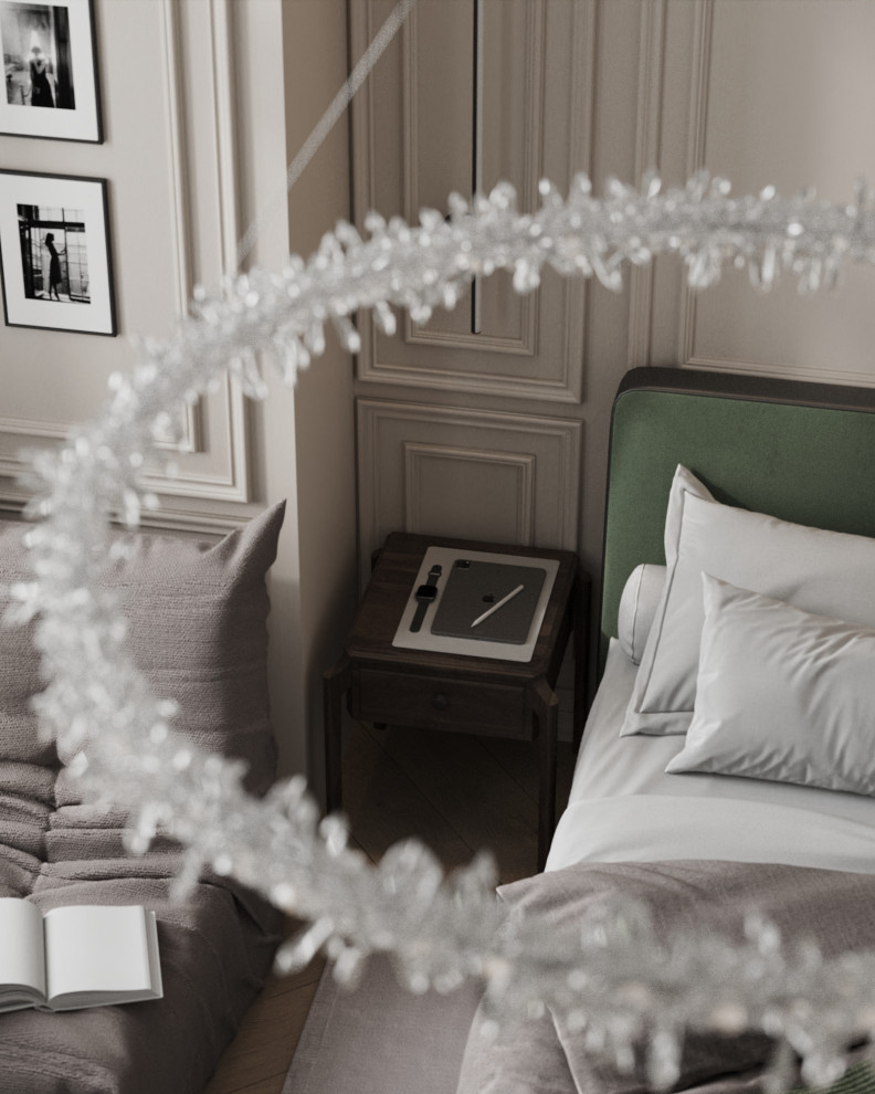 Спальня в зеленых тонах